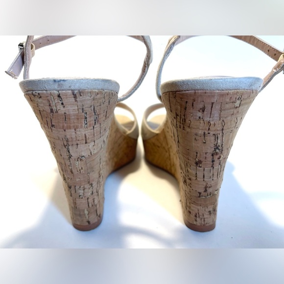 Charles David Lambert Cork Platform Wedge in Nude Size 11M - Picture 6 of 13